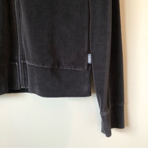 Women's Black and Brown Velour Jacket - Picture 4 of 10